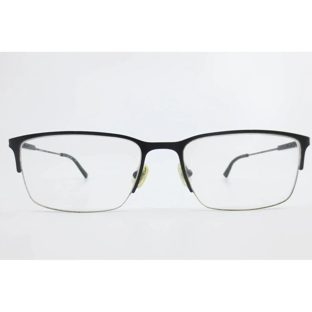Timberland TB1758 002 Matte Black Semi Rimless Rectangular Eyeglass Frames